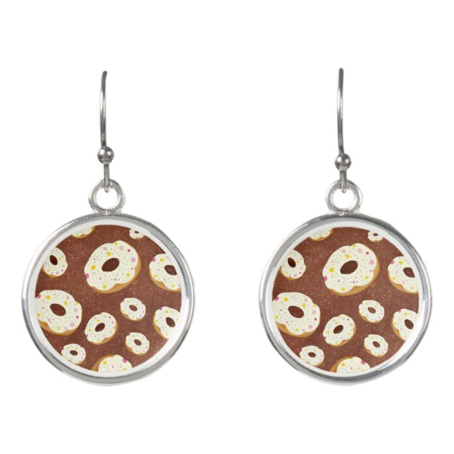 Donuts pattern earrings (Front)