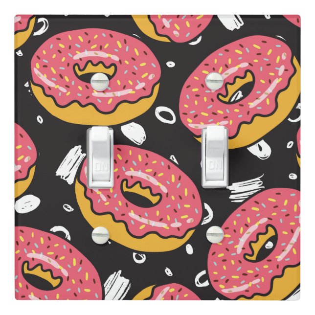 Donuts Pattern Light Switch Cover (In Situ)