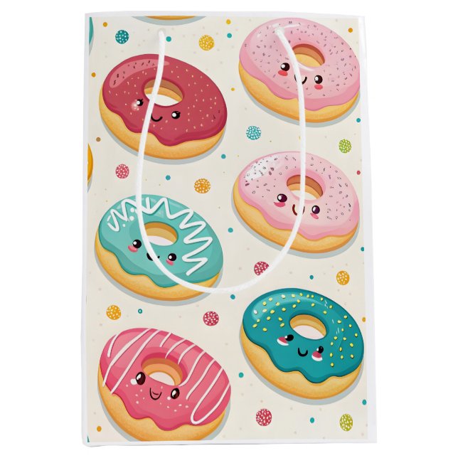 Donuts Pattern Medium Gift Bag (Front)