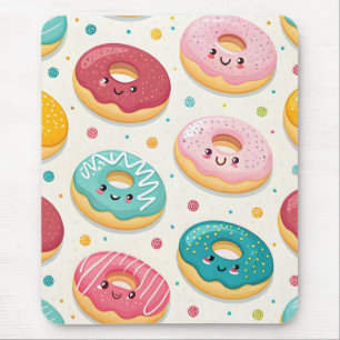 Donuts Pattern Mouse Pad