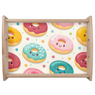 Donuts Pattern Serving Tray