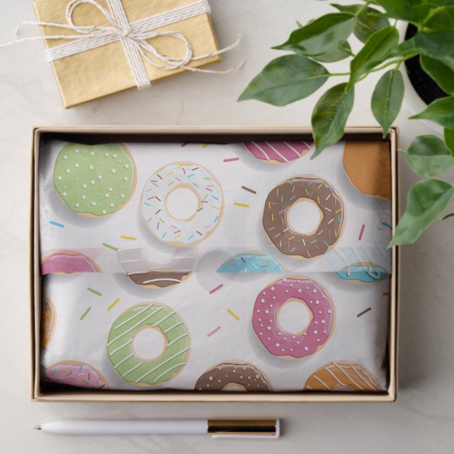 Donuts Pattern  Tissue Paper (Gift)