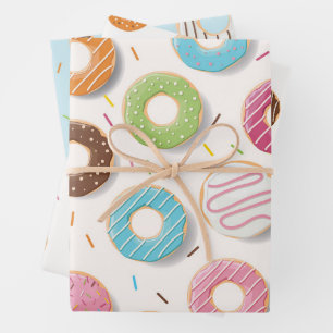 Donuts Pattern  Wrapping Paper Sheets
