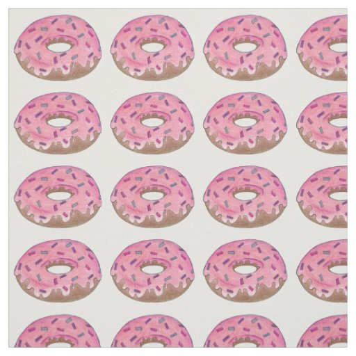 Donuts Pink Frosting Doughnut Sprinkles Junk Food Fabric