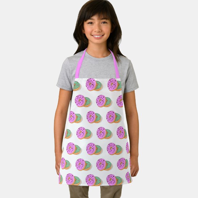Donuts pink mint green bakery apron (Insitu)