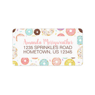 Donuts Return Address Labels