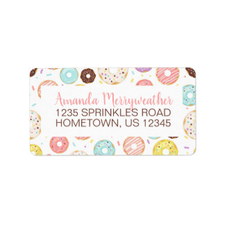Donuts Return Address Labels
