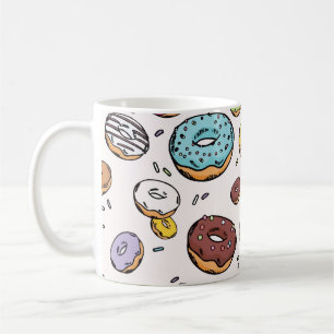 Donuts seamless pattern coffee mug