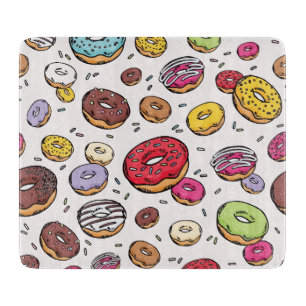 Donuts seamless pattern cutting board