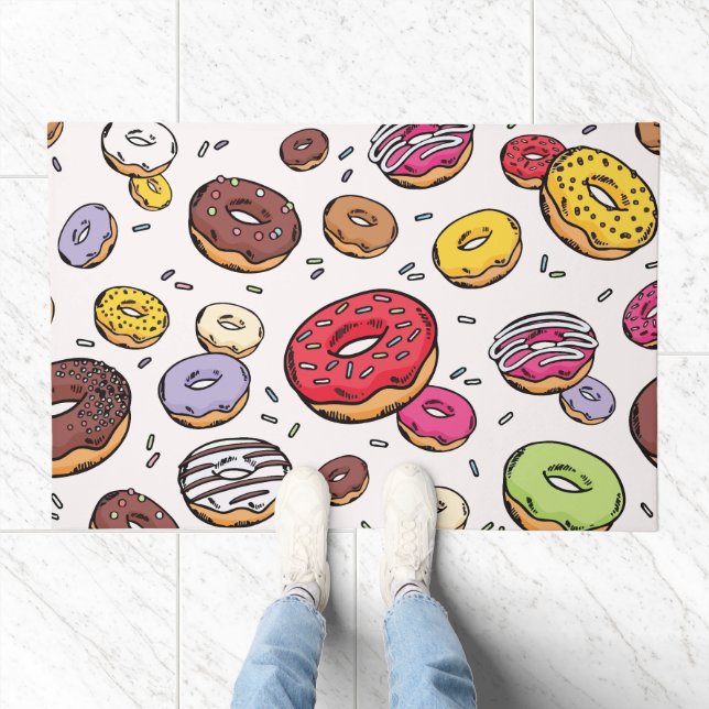 Donuts seamless pattern doormat (Indoor)