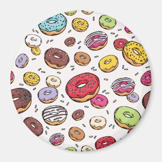 Donuts seamless pattern magnet