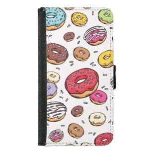 Donuts seamless pattern samsung galaxy s5 wallet case