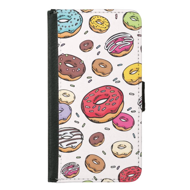 Donuts seamless pattern samsung galaxy wallet case (Front)