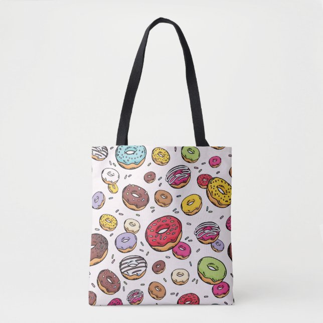 Donuts seamless pattern tote bag (Front)