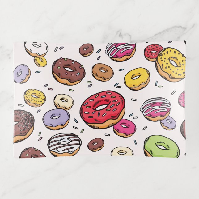 Donuts seamless pattern trinket tray (Front)