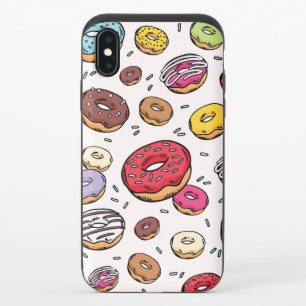 Donuts seamless pattern iPhone XS slider case