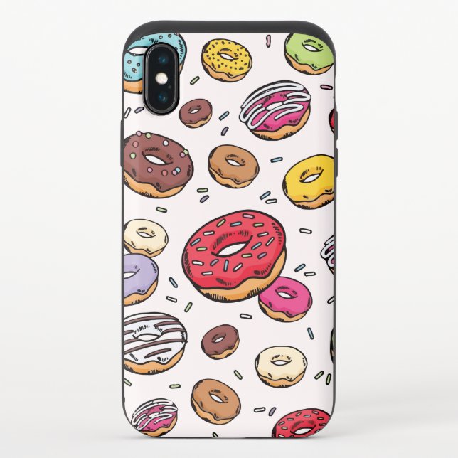 Donuts seamless pattern uncommon iPhone case (Back)