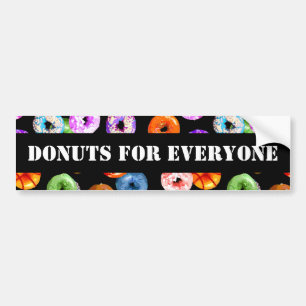 Donuts seamless pattern + your backgr. & ideas bumper sticker