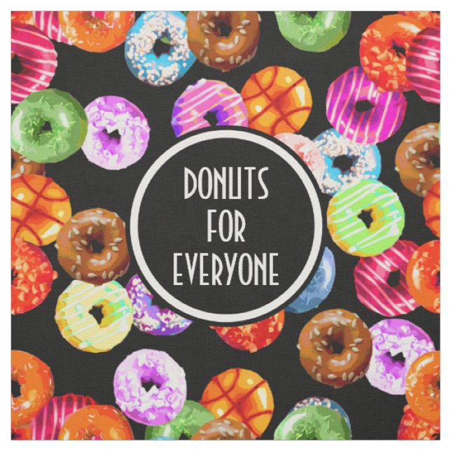 Donuts seamless pattern + your backgr. & ideas fabric (Swatch)