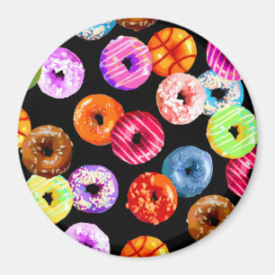 Donuts seamless pattern + your backgr. & ideas magnet