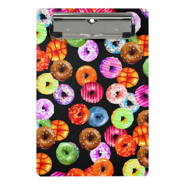 Donuts seamless pattern + your backgr. & ideas mini clipboard (Front)