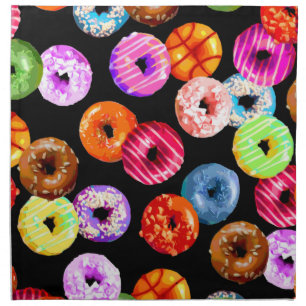 Donuts seamless pattern + your backgr. & ideas napkin