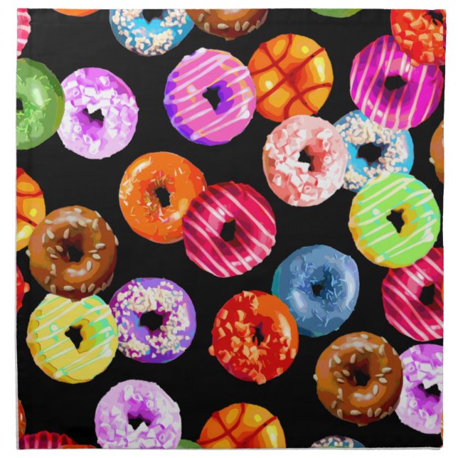 Donuts seamless pattern + your backgr. & ideas napkin (Front)
