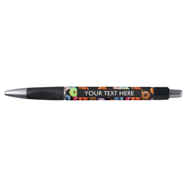 Donuts seamless pattern + your backgr. & ideas pen (Front)