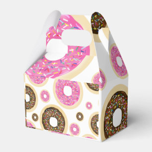 Donuts & Sprinkles Pink Brown Yummy Party Favor Boxes