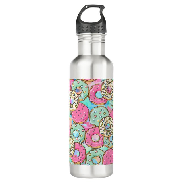 Donuts Stainless Steel Water Bottle (Front)