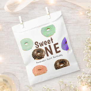 Donuts Sweet One 1st Birthday Favor Bag