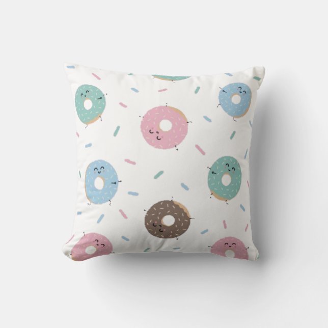 Donuts Throw Pillow (Front)