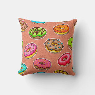 Donuts Throw Pillow