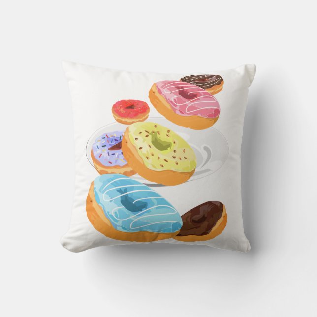 Donuts Throw Pillow (Front)