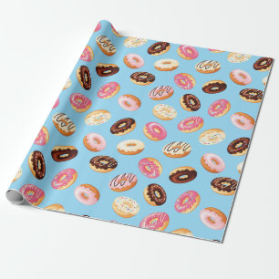 Donuts Tiled Design  Wrapping Paper