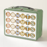 Donuts with Alphabet frosting and sprinkles Metal Lunch Box