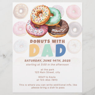 Donuts with Dad Father's Day Celebration Flyer