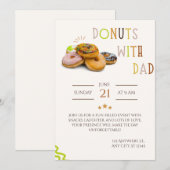 donuts with dad invitation Sweet father's day  (Front/Back)