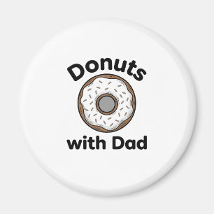 Donuts With Dad Vintage Donut Shirt Design_1 Magnet