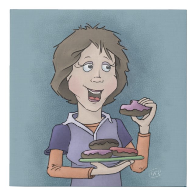 Donuts with sprinkles     faux canvas print (Front)