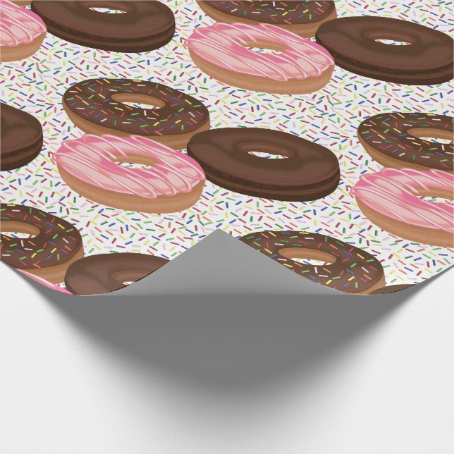 Donuts with Sprinkles Party Wrapping Paper (Corner)