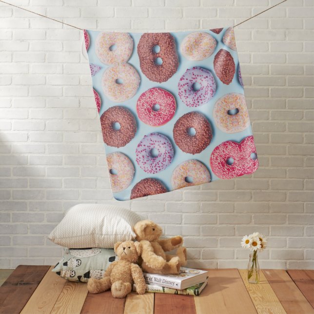 Donuts With Sprinkles Pattern  Baby Blanket (In Situ)