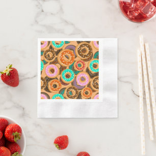 Donuts With Sprinkles Pattern Napkins