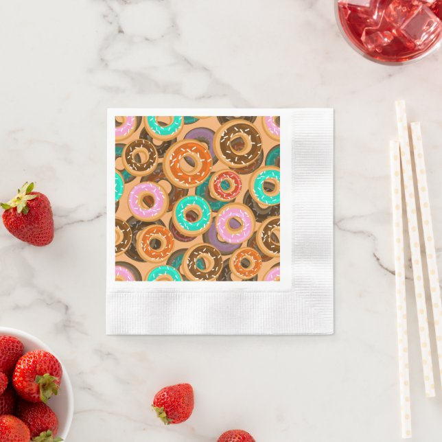 Donuts With Sprinkles Pattern Napkins (Insitu)