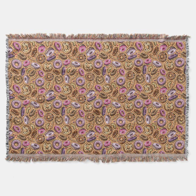 Donuts With Sprinkles Pattern  Throw Blanket (Front)