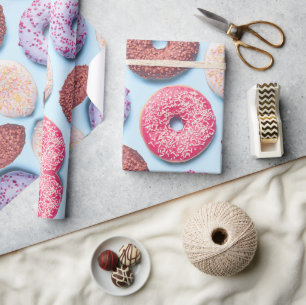 Donuts With Sprinkles Pattern Wrapping Paper