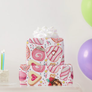 Donuts With Sprinkles Pattern Wrapping Paper