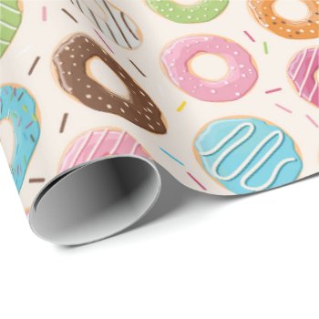 Donuts Wrapping Paper by Zazzlemm_Cards at Zazzle