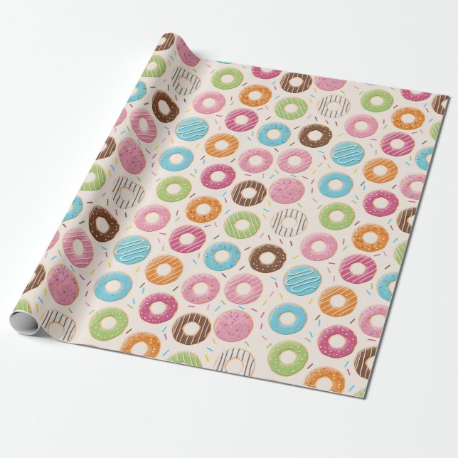Donuts Wrapping Paper (Unrolled)
