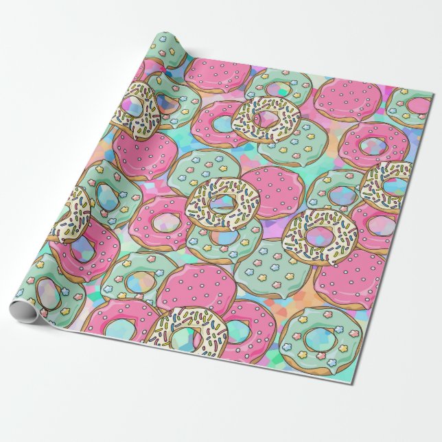 Donuts Wrapping Paper (Unrolled)